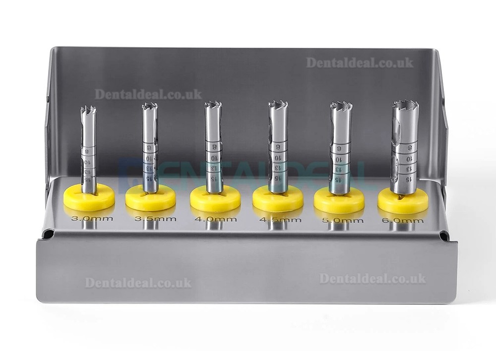 6Pcs/Set Dental Implant Bone Trephine Drill Kit